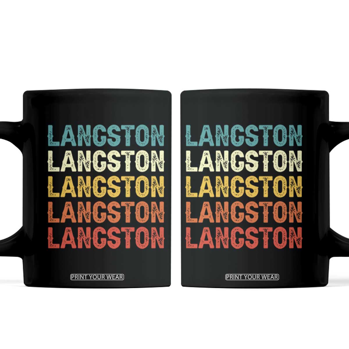 Langston Coffee Mug Oklahoma Retro Vintage City TS10 Black Print Your Wear