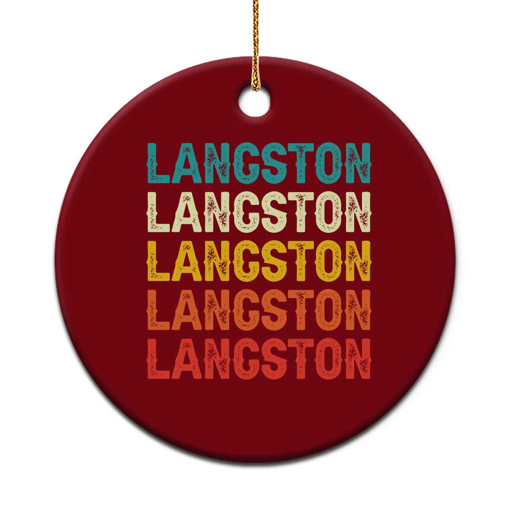 Langston Ceramic Ornament Oklahoma Retro Vintage City TS10 1pc Red Print Your Wear