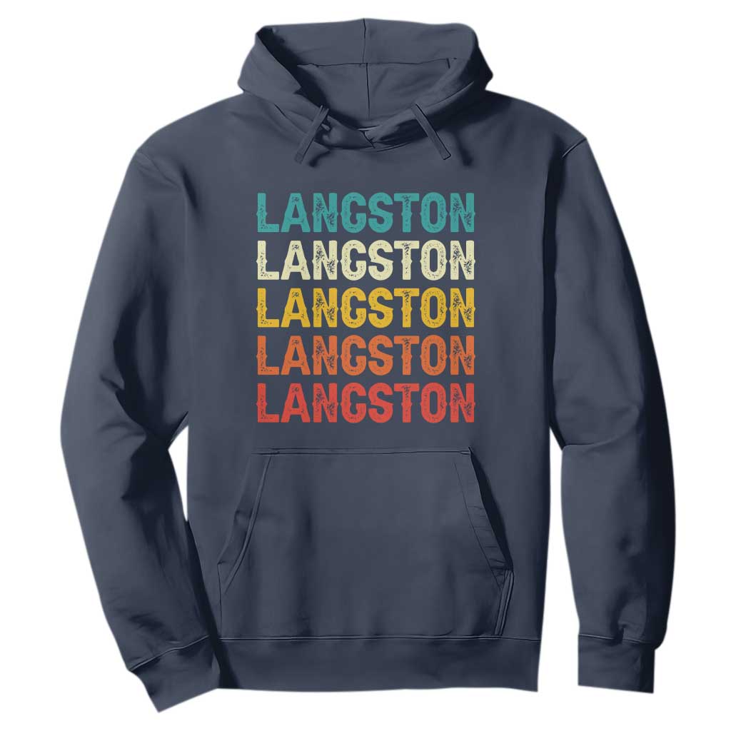 Langston Hoodie Oklahoma Retro Vintage City TS10 Navy Print Your Wear