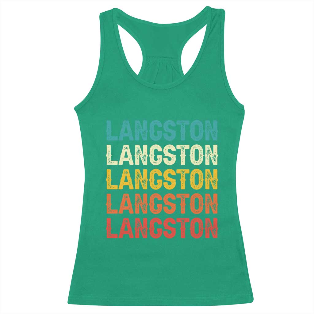 Langston Racerback Tank Top Oklahoma Retro Vintage City TS10 Irish Green Print Your Wear