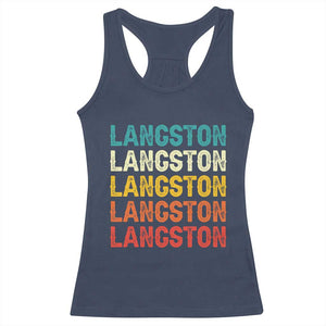 Langston Racerback Tank Top Oklahoma Retro Vintage City TS10 Navy Print Your Wear