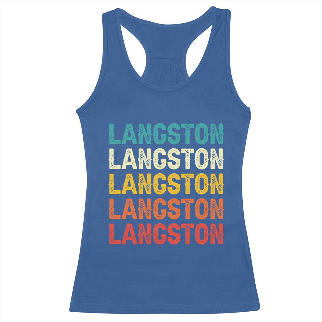 Langston Racerback Tank Top Oklahoma Retro Vintage City TS10 Royal Blue Print Your Wear
