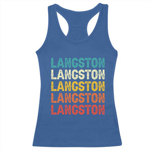 Langston Racerback Tank Top Oklahoma Retro Vintage City TS10 Royal Blue Print Your Wear