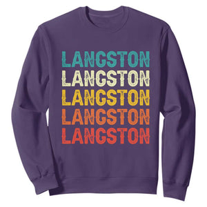 Langston Sweatshirt Oklahoma Retro Vintage City TS10 Purple Print Your Wear