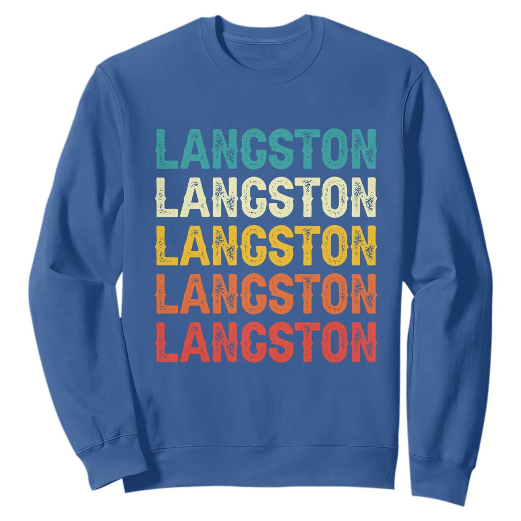 Langston Sweatshirt Oklahoma Retro Vintage City TS10 Royal Blue Print Your Wear