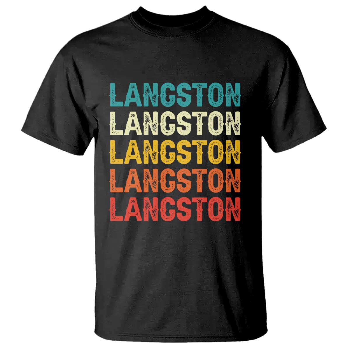 Langston T Shirt Oklahoma Retro Vintage City TS10 Black Print Your Wear