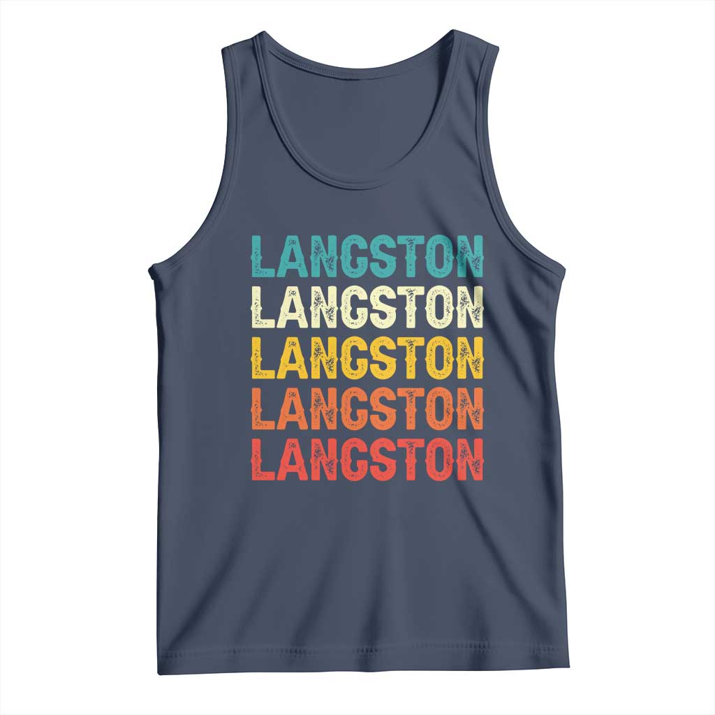 Langston Tank Top Oklahoma Retro Vintage City TS10 Navy Print Your Wear