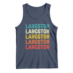 Langston Tank Top Oklahoma Retro Vintage City TS10 Navy Print Your Wear