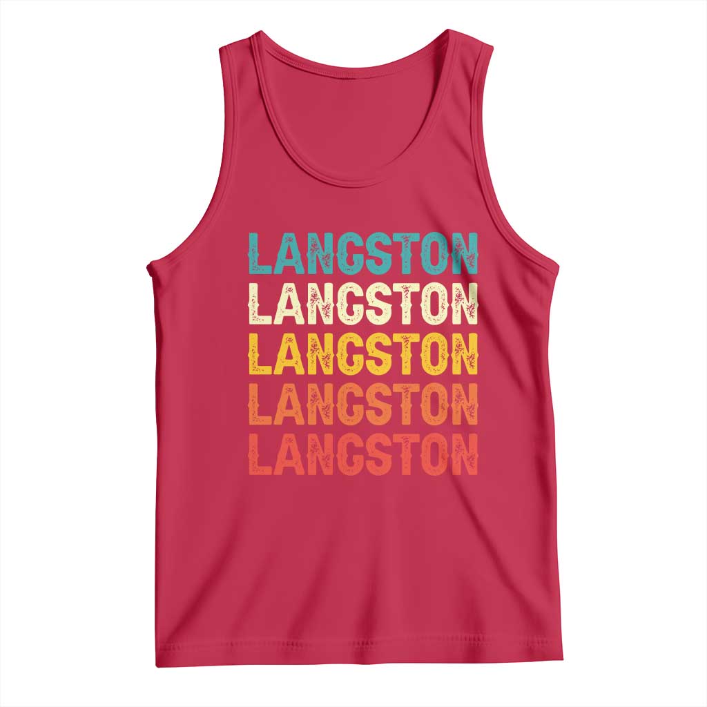 Langston Tank Top Oklahoma Retro Vintage City TS10 Red Print Your Wear