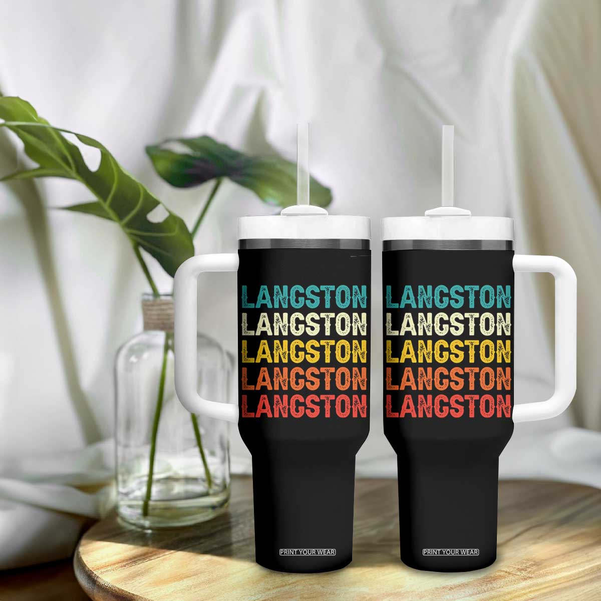 Langston Tumbler With Handle Oklahoma Retro Vintage City TS10 Print Your Wear