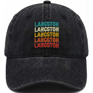 Langston Washed Cotton Baseball Cap Oklahoma Retro Vintage City TS10 Print Your Wear