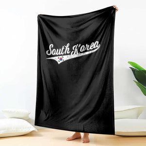 South Korea Throw Blanket Retro Script Sport Korean Flag TS10 Print Your Wear