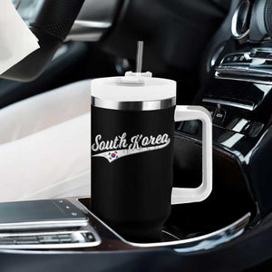 South Korea Tumbler With Handle Retro Script Sport Korean Flag TS10 Print Your Wear