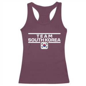 Team South Korea Korean Flag Racerback Tank Top TS10 Maroon Print Your Wear