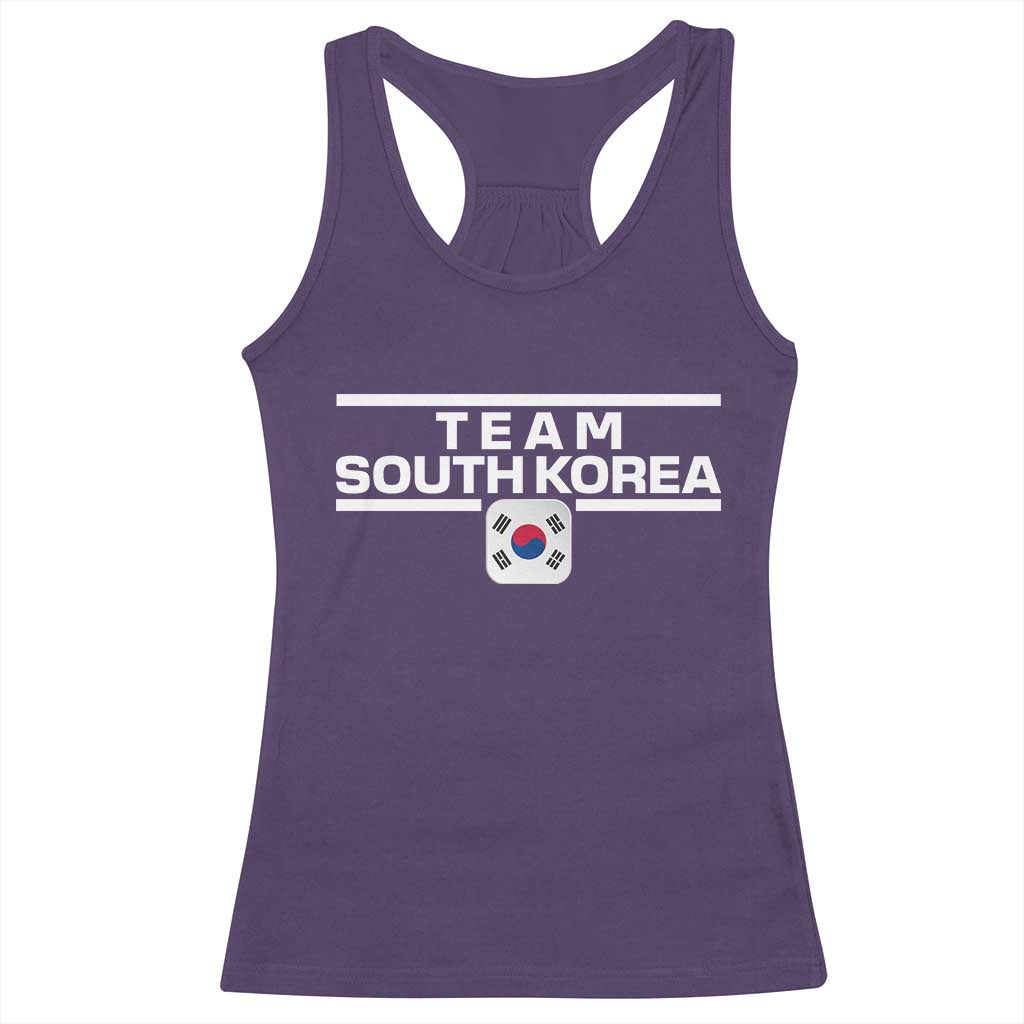 Team South Korea Korean Flag Racerback Tank Top TS10 Purple Print Your Wear