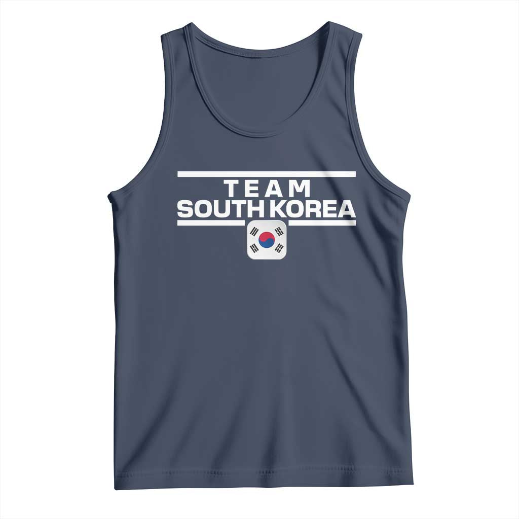 Team South Korea Korean Flag Tank Top TS10 Navy Print Your Wear