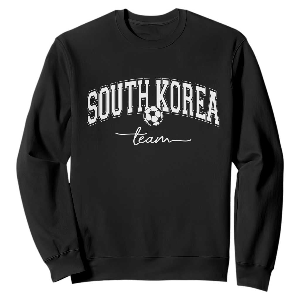 South Korea Soccer Team Sweatshirt Retro Korea National Football Fan TS10 Black Print Your Wear