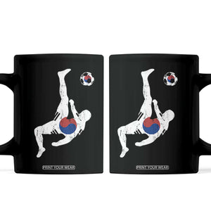 South Korea Soccer Coffee Mug Bicycle Kick Silhouette Korean Flag TS10 Black Print Your Wear