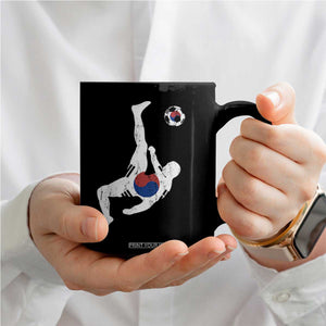 South Korea Soccer Coffee Mug Bicycle Kick Silhouette Korean Flag TS10 Print Your Wear