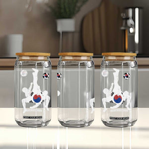 South Korea Soccer Glass Can Bicycle Kick Silhouette Korean Flag TS10 Print Your Wear