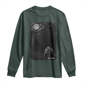 Rake Creepypasta Long Sleeve Shirt Cryptid Series Cryptozoology Gift Creepy Horror Halloween TS10 Dark Forest Green Print Your Wear