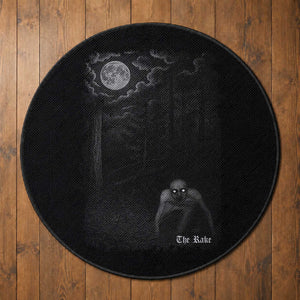 Rake Creepypasta Round Rug Cryptid Series Cryptozoology Gift Creepy Horror Halloween
