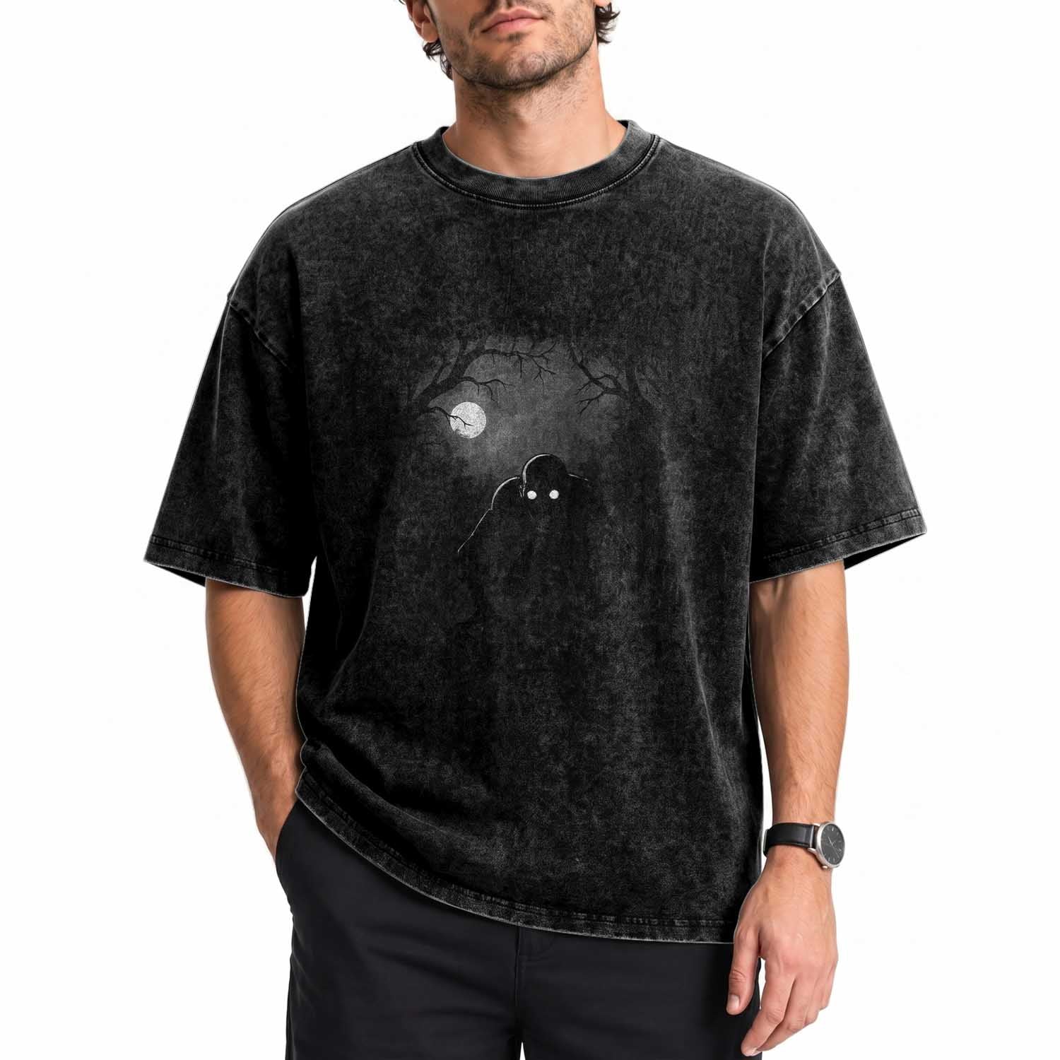 Rake Creepypasta Washed Cotton T-Shirt Creepy Cryptid Series Cryptozoology Gift Halloween TS10 Print Your Wear