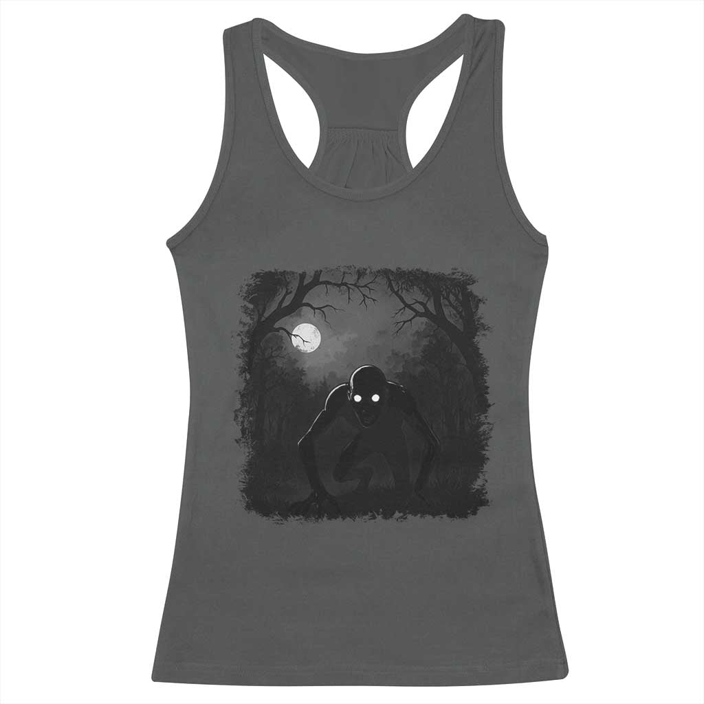 Rake Creepypasta Racerback Tank Top Creepy Cryptid Series Cryptozoology Gift Halloween TS10 Dark Heather Print Your Wear