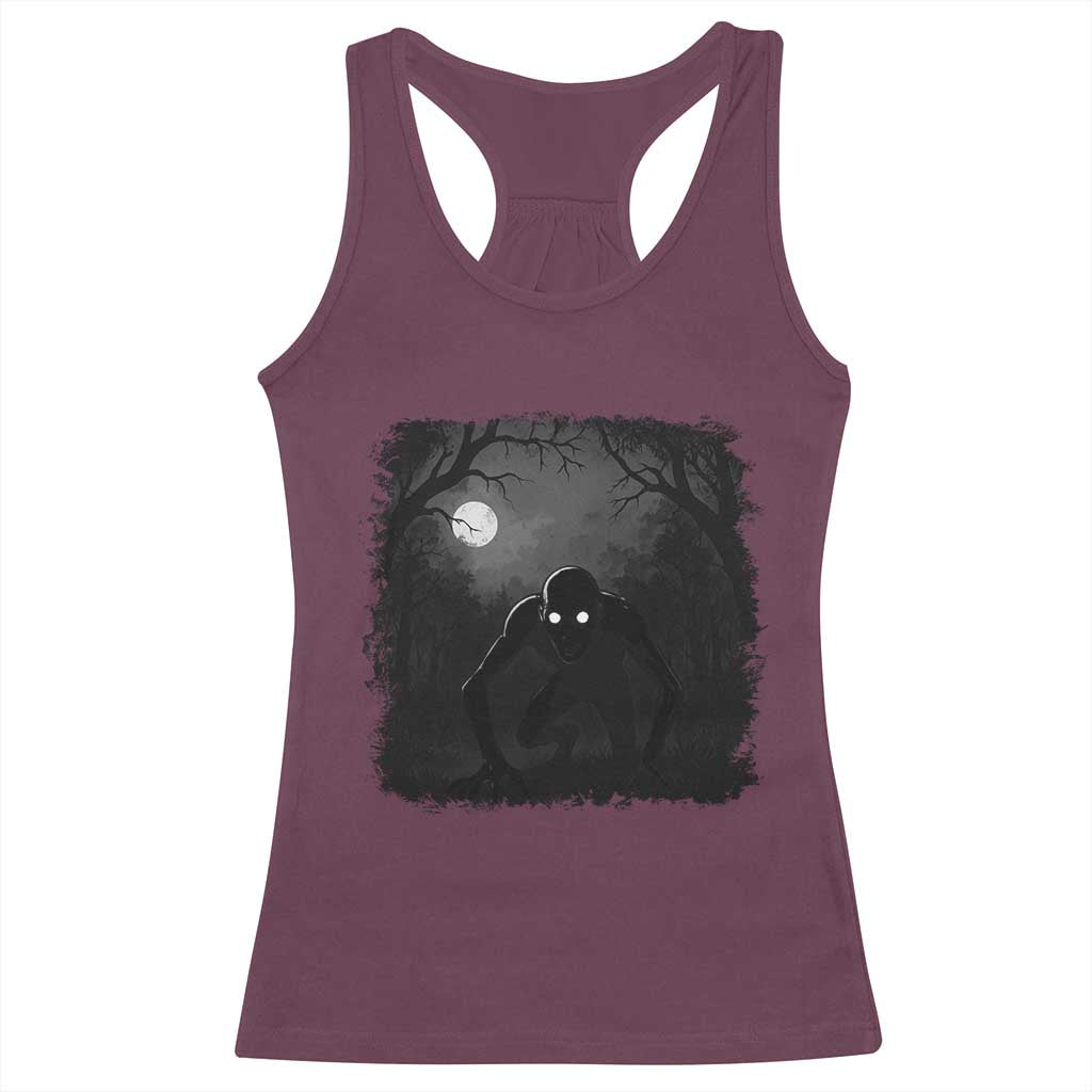 Rake Creepypasta Racerback Tank Top Creepy Cryptid Series Cryptozoology Gift Halloween TS10 Maroon Print Your Wear
