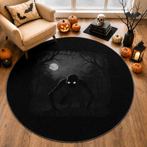 Rake Creepypasta Round Rug Creepy Cryptid Series Cryptozoology Gift Halloween