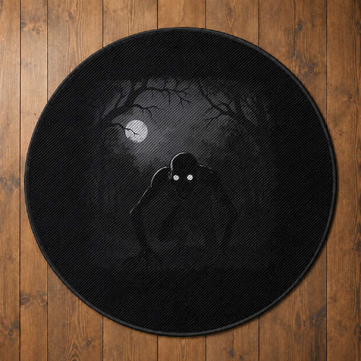 Rake Creepypasta Round Rug Creepy Cryptid Series Cryptozoology Gift Halloween
