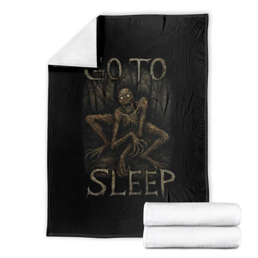 Rake Creepypasta Throw Blanket Creepy Cryptid Series Alt Goth Grunge Horror Aesthetic TS10 Black Print Your Wear