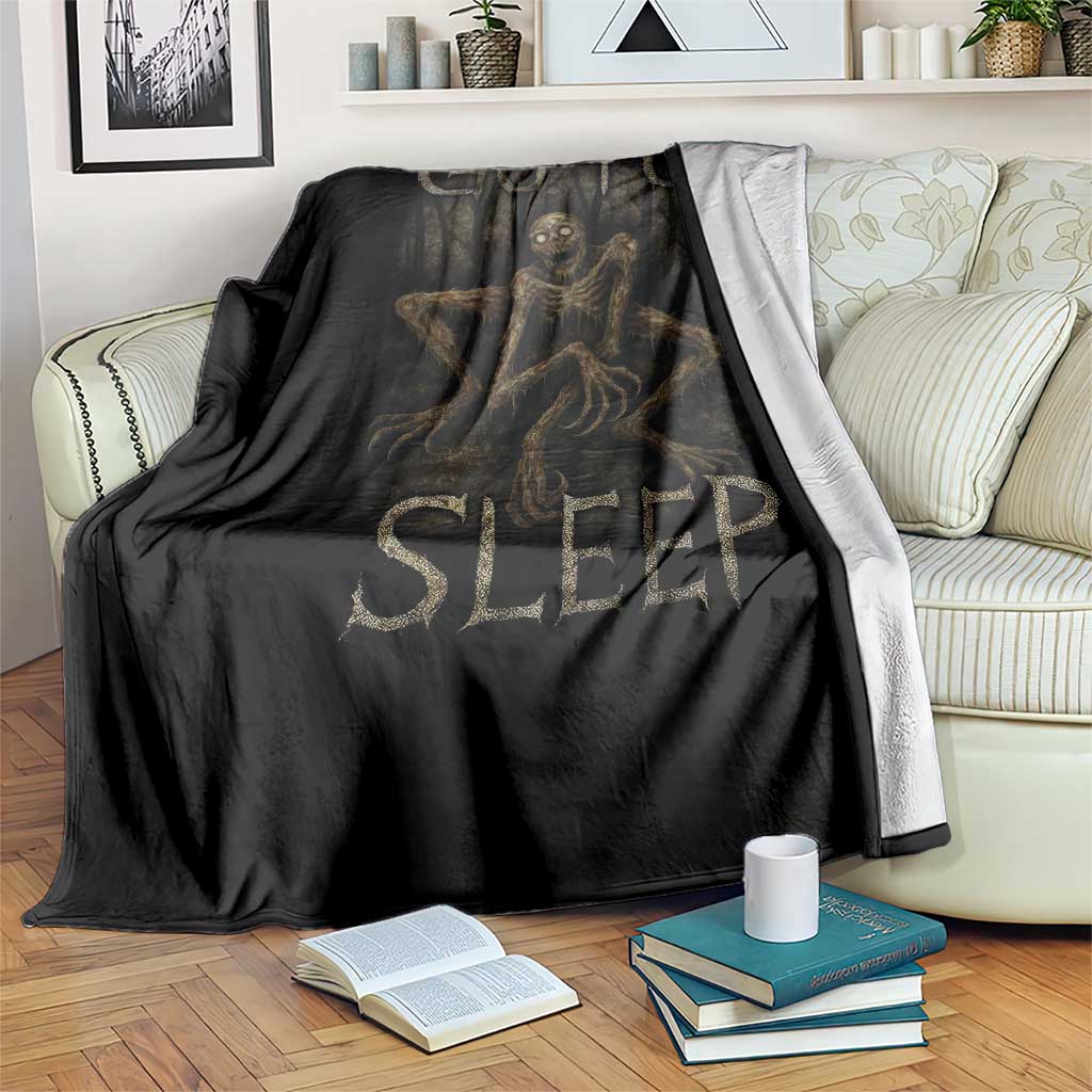 Rake Creepypasta Throw Blanket Creepy Cryptid Series Alt Goth Grunge Horror Aesthetic TS10 Print Your Wear