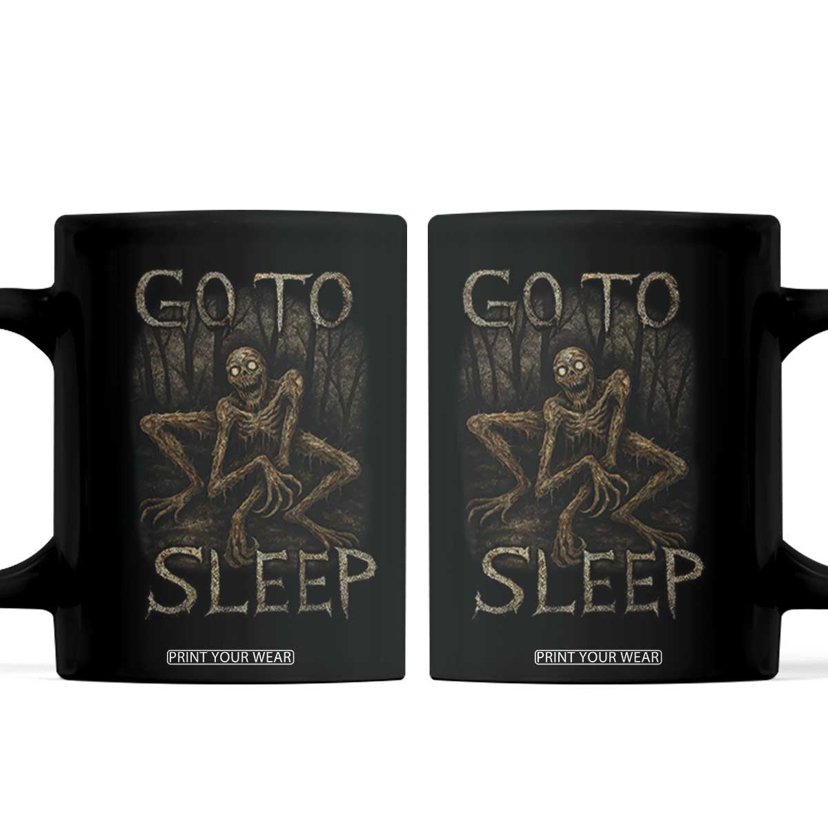 Rake Creepypasta Coffee Mug Creepy Cryptid Series Alt Goth Grunge Horror Aesthetic TS10 Black Print Your Wear