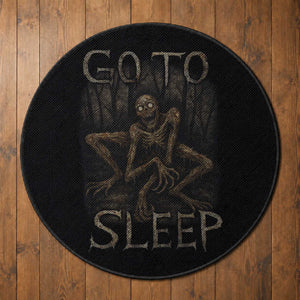 Rake Creepypasta Round Rug Creepy Cryptid Series Alt Goth Grunge Horror Aesthetic