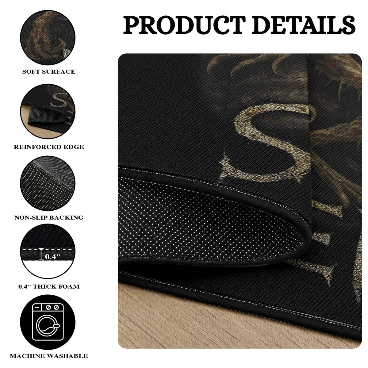 Rake Creepypasta Round Rug Creepy Cryptid Series Alt Goth Grunge Horror Aesthetic