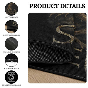 Rake Creepypasta Round Rug Creepy Cryptid Series Alt Goth Grunge Horror Aesthetic