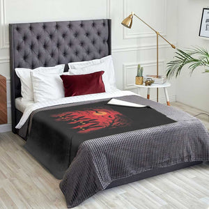 Rake Creepypasta Throw Blanket Creepy Cryptid Series Horror Goth Alt Alternative Art TS10 Print Your Wear