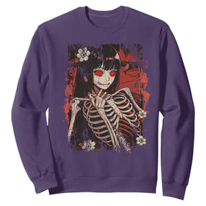 Horror Anime Manga Sweatshirt Japan Japanese Creepy Kawaii Goth TS10 Purple Print Your Wear