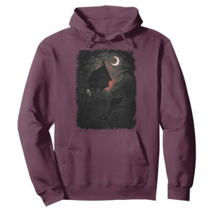 Baba Yaga House Hoodie Gothic Slavic Folklore Russia Fairy Tale TS10 Maroon Print Your Wear