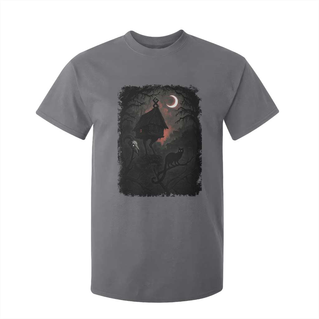 Baba Yaga House T Shirt For Kid Gothic Slavic Folklore Russia Fairy Tale TS10 Charcoal Print Your Wear