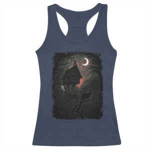 Baba Yaga House Racerback Tank Top Gothic Slavic Folklore Russia Fairy Tale TS10 Navy Print Your Wear
