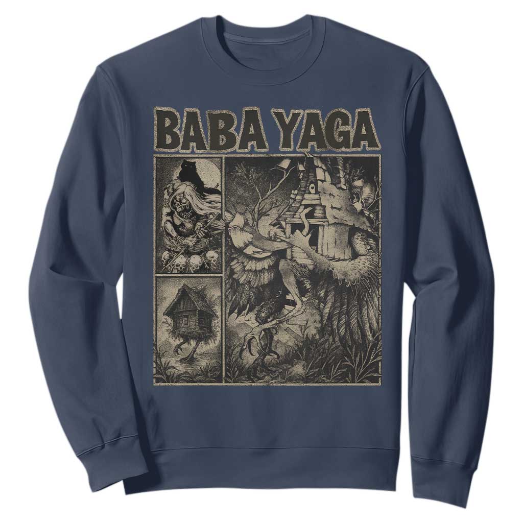 Baba Yaga House Sweatshirt Slavic Folklore Russia Fairy Tale Horror Fans TS10 Navy Print Your Wear