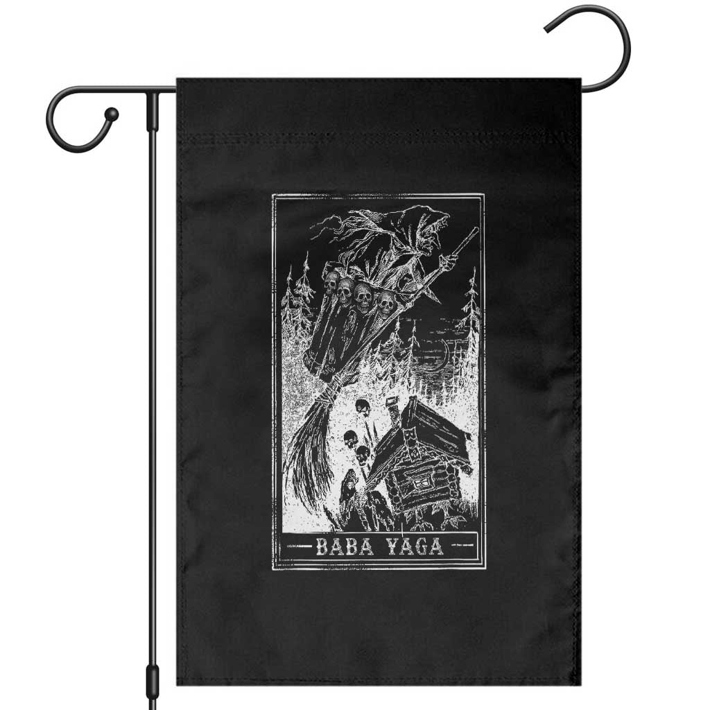 Baba Yaga House Tarot Card Garden Flag Botanical Slavic Folklore Pagan Witchy TS10 Black Print Your Wear