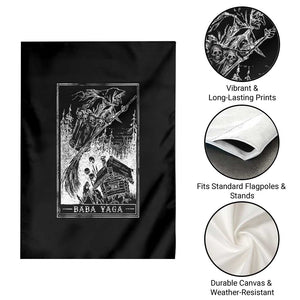 Baba Yaga House Tarot Card Garden Flag Botanical Slavic Folklore Pagan Witchy TS10 Print Your Wear