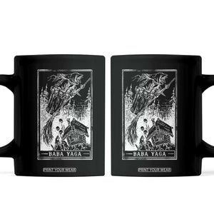 Baba Yaga House Tarot Card Coffee Mug Botanical Slavic Folklore Pagan Witchy TS10 Black Print Your Wear