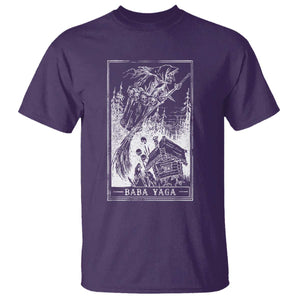 Baba Yaga House Tarot Card T Shirt Botanical Slavic Folklore Pagan Witchy TS10 Purple Print Your Wear