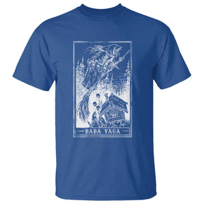 Baba Yaga House Tarot Card T Shirt Botanical Slavic Folklore Pagan Witchy TS10 Royal Blue Print Your Wear