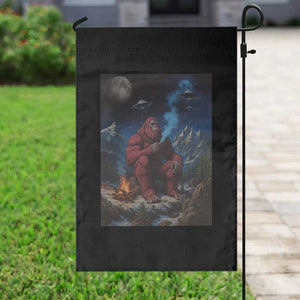 Funny Smoking Bigfoot Garden Flag Vintage Cigarette Sasquatch UFO Cryptid Meme TS10 Print Your Wear