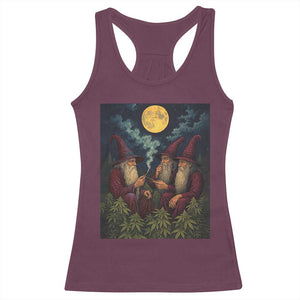 Wizard 420 Smoking Marijuana Racerback Tank Top Funny Stoner Weed Lover Meme TS10 Maroon Print Your Wear